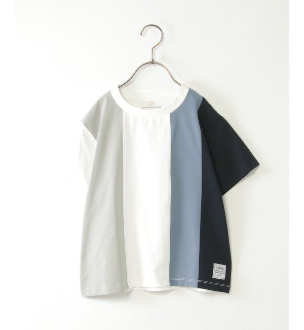 ikka kids「【親子おそろい】マルチファンクション縦切り替えTシャツ（120~160cm）」|Tシャツ・カットソー|ホワイト