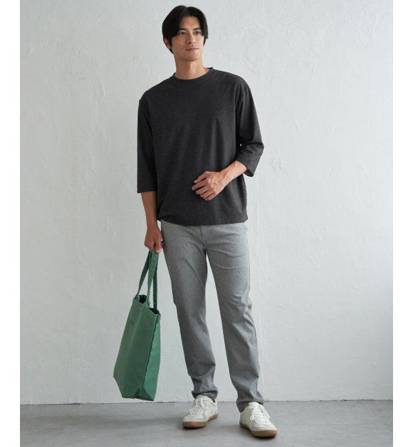 ikka「ドライ梨地七分袖Tシャツ」|Tシャツ・カットソー|