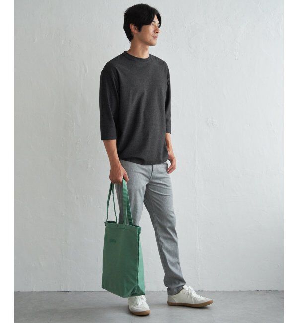 ikka「ドライ梨地七分袖Tシャツ」|Tシャツ・カットソー|