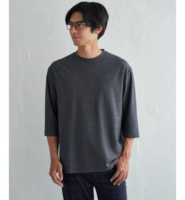 ikka「ドライ梨地七分袖Tシャツ」|Tシャツ・カットソー|