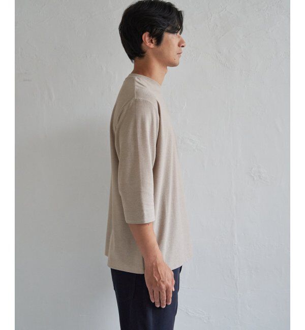 ikka「ドライ梨地七分袖Tシャツ」|Tシャツ・カットソー|