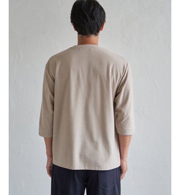 ikka「ドライ梨地七分袖Tシャツ」|Tシャツ・カットソー|