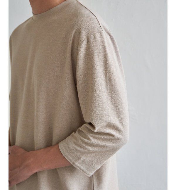 ikka「ドライ梨地七分袖Tシャツ」|Tシャツ・カットソー|