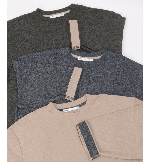 ikka「ドライ梨地七分袖Tシャツ」|Tシャツ・カットソー|