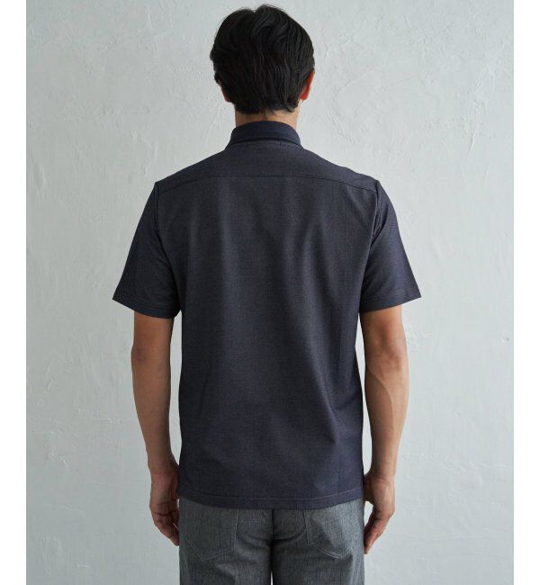 ikka「【接触冷感】デニムライクニットカラーポロシャツ」|その他|