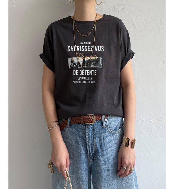 Lbc with Life「【接触冷感】フォトロゴTシャツ」|Tシャツ・カットソー|チャコール