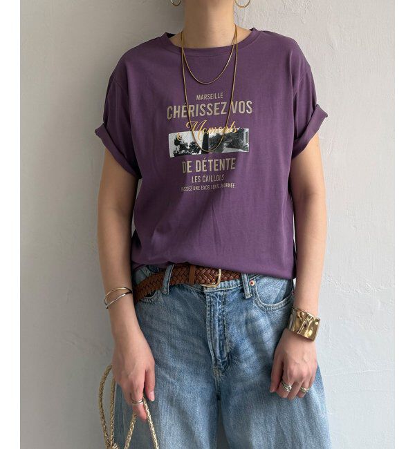 Lbc with Life「【接触冷感】フォトロゴTシャツ」|Tシャツ・カットソー|パープル