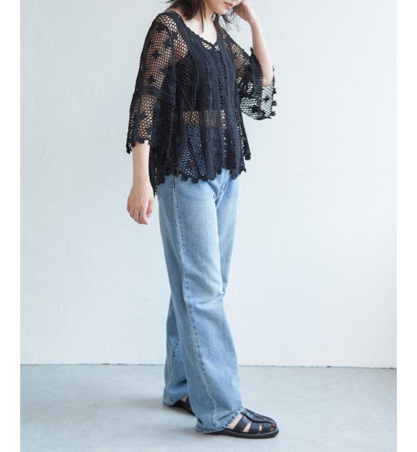 VENCE share style「かぎ編みトップス」|ニット・セーター|