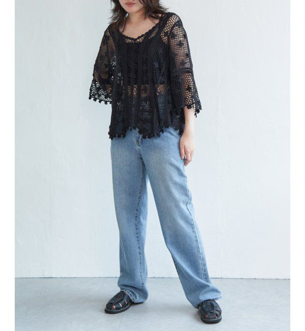 VENCE share style「かぎ編みトップス」|ニット・セーター|