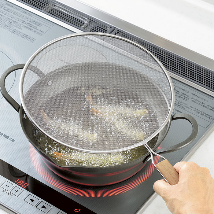 BACKYARD FAMILY「油はね防止ネット 29cm 通販 油はねを防止ネット 油はねガード網 天ぷら名人 ステンレス」|食器・キッチングッズ|