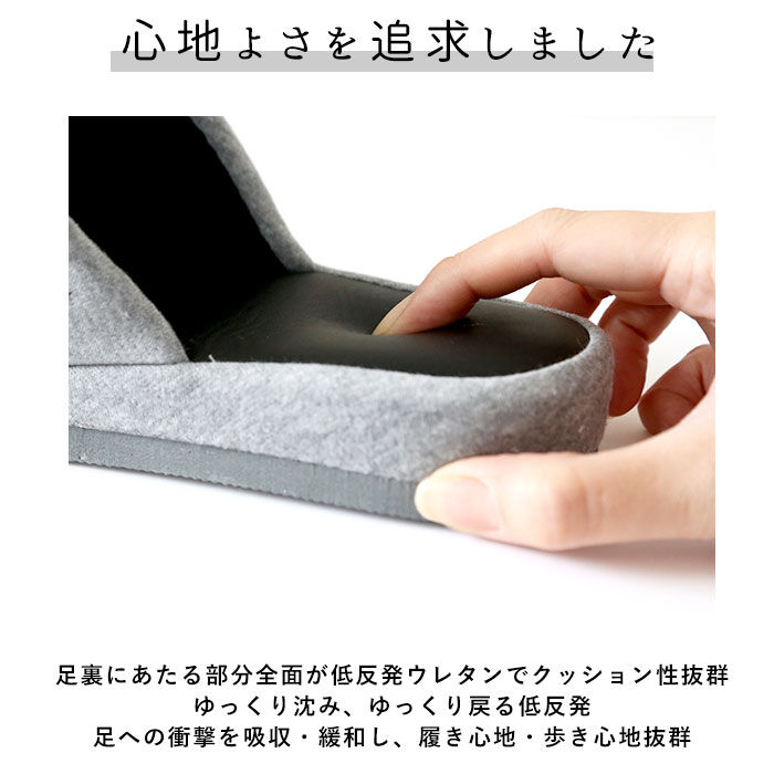 BACKYARD FAMILY「スリッパ 低反発 通販 低反発スリッパ with ウィズ 足の裏にfit フィット ルームシューズ」|ルームシューズ|