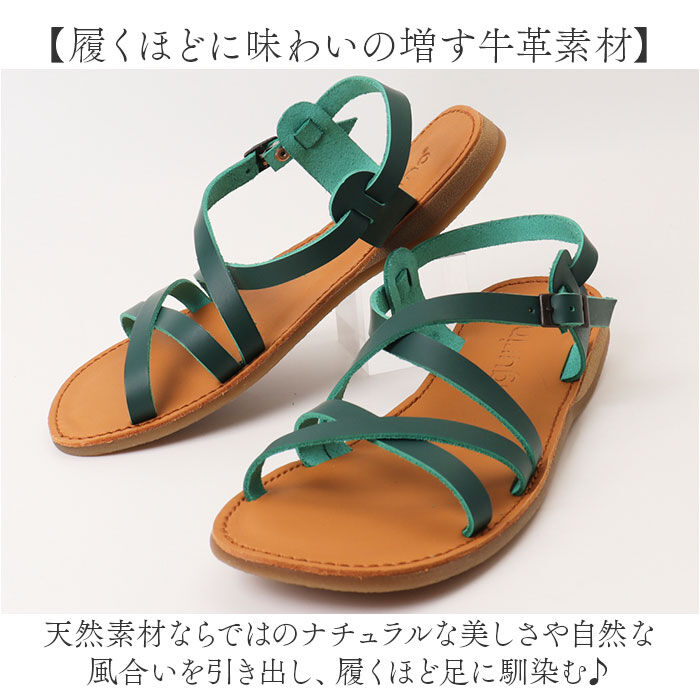 BACKYARD FAMILY「サンダル 日本製 フラットサンダル 通販 レディース 本革 figurino フィグリーノ」|サンダル|