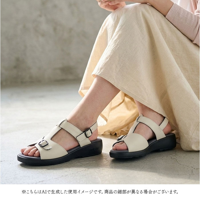 BACKYARD FAMILY「サンダル レディース 日本製 通販 バックバンド ローヒール 靴 シューズ レザー 革」|サンダル|