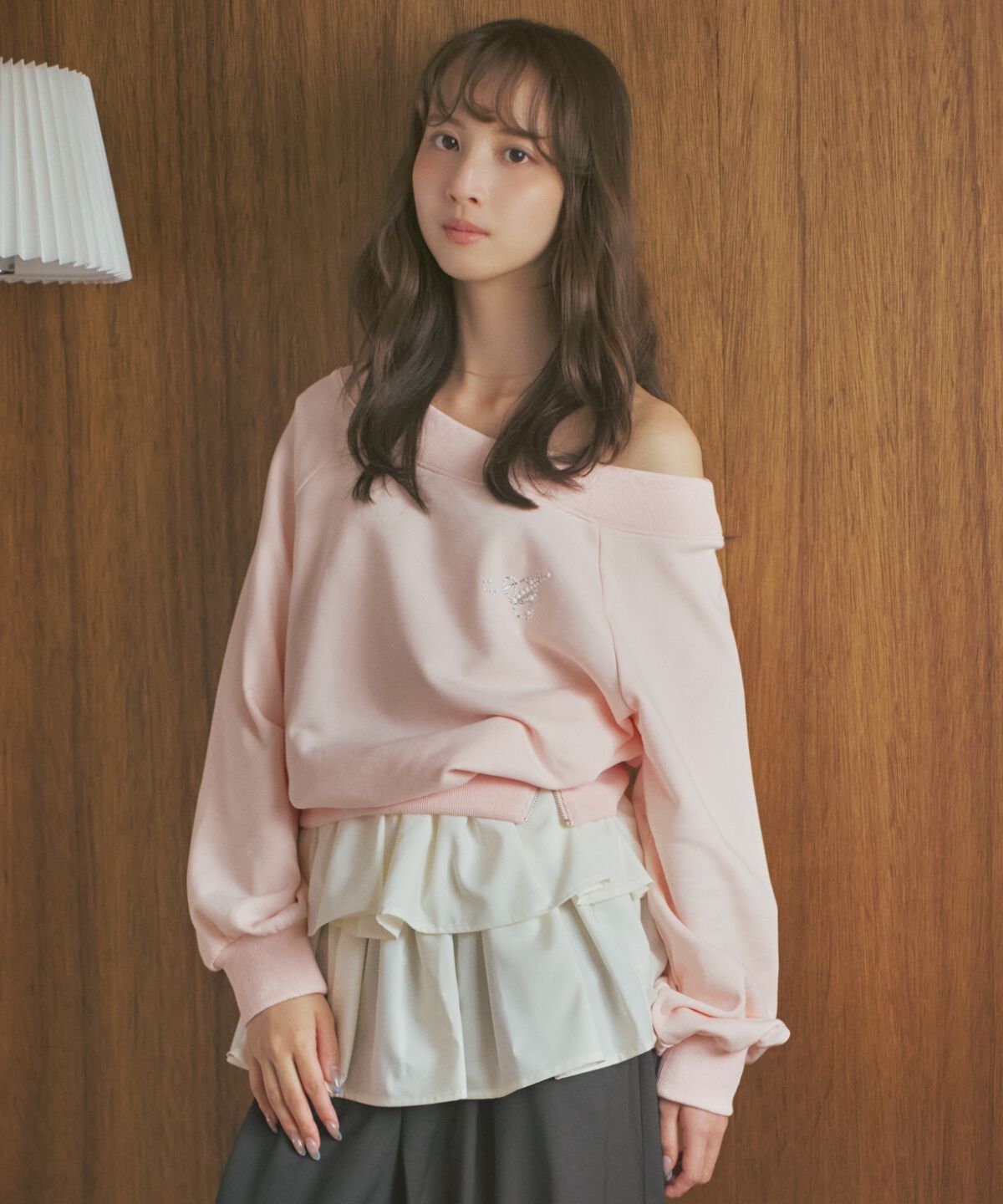 アンドクチュール「サイドジップオフショルスウェットプルオーバー」|Tシャツ・カットソー|