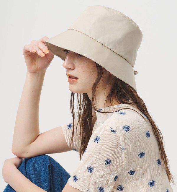 UNITED ARROWS「バックリボン バケットハット UV」|ハット|BEIGE