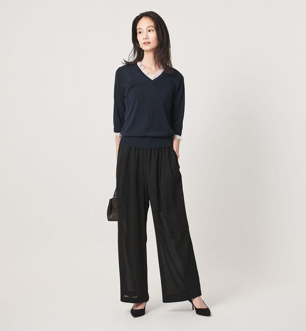 UNITED ARROWS「シアー ギャザー イージーパンツ」|その他|