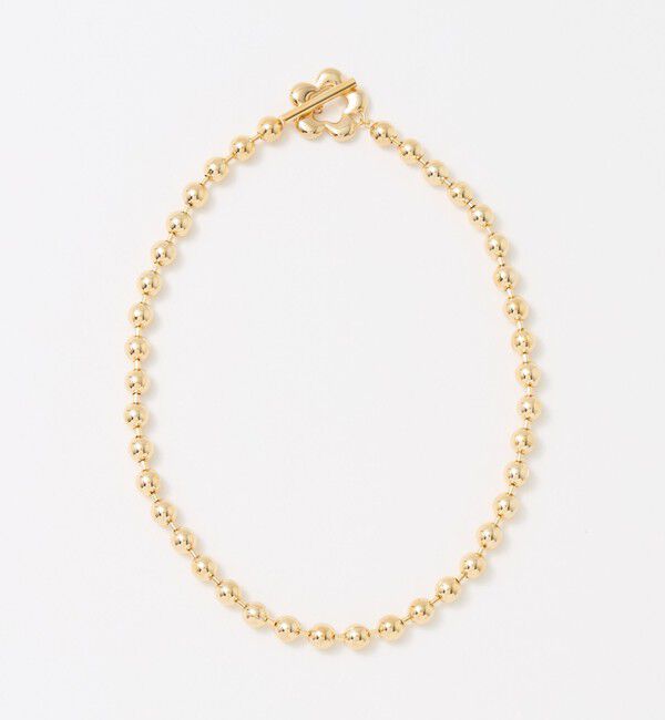 UNITED ARROWS「フラワークラスプ ボールチェーン ネックレス」|ネックレス|
