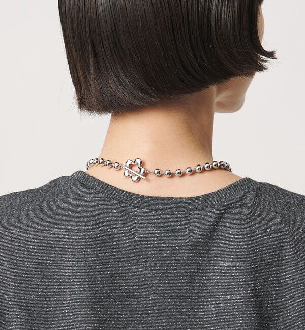 UNITED ARROWS「フラワークラスプ ボールチェーン ネックレス」|ネックレス|