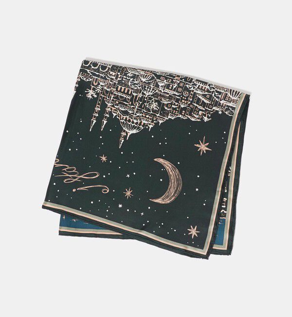 UNITED ARROWS「＜manipuri＞SILK 65&times;65 スカーフ 26FW」|バンダナ・スカーフ|BLACK