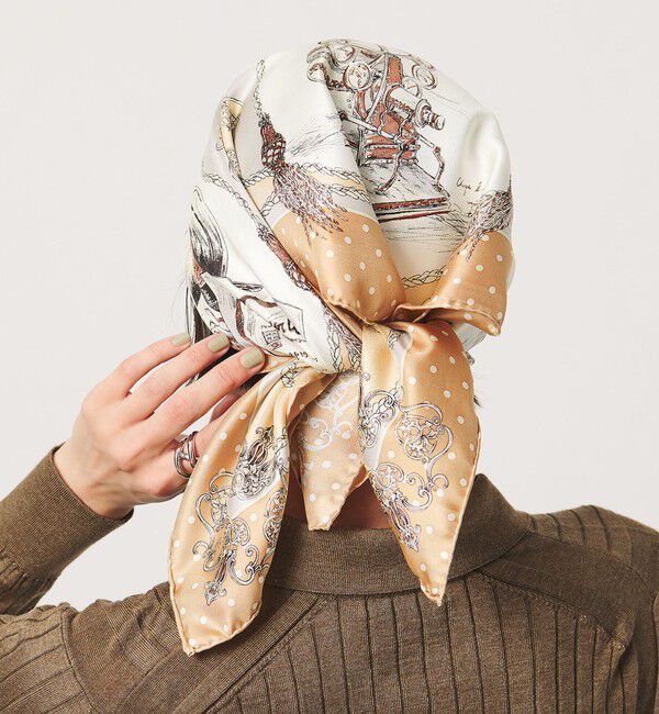 UNITED ARROWS「＜manipuri＞SILK 65&times;65 スカーフ 26FW」|バンダナ・スカーフ|