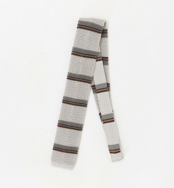 UNITED ARROWS green label relaxing「＜Bleck＞6.5cm ニット ボーダー ネクタイ」|ネクタイ・蝶ネクタイ|BEIGE