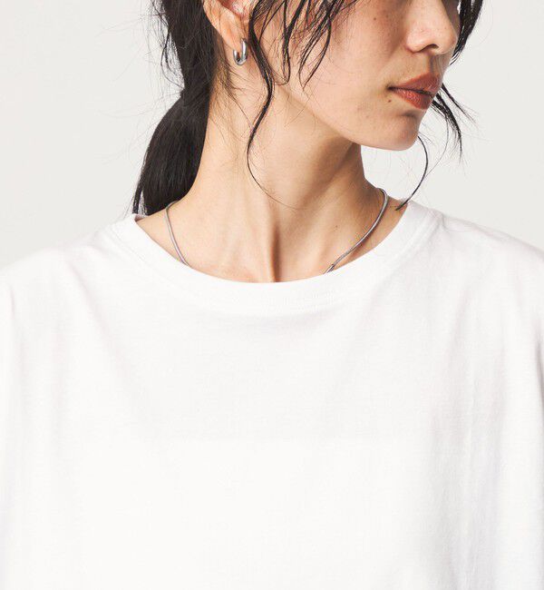 UNITED ARROWS green label relaxing「【WEB限定】＜at ease＞イレヘム レース ドッキング ショートスリーブ カットソー」|Tシャツ・カットソー|