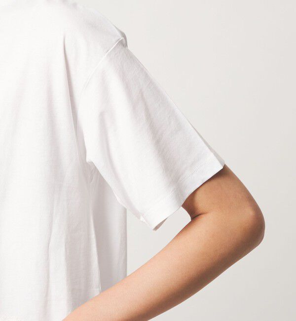 UNITED ARROWS green label relaxing「【WEB限定】＜at ease＞イレヘム レース ドッキング ショートスリーブ カットソー」|Tシャツ・カットソー|