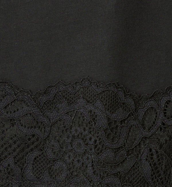 UNITED ARROWS green label relaxing「【WEB限定】＜at ease＞イレヘム レース ドッキング ショートスリーブ カットソー」|Tシャツ・カットソー|