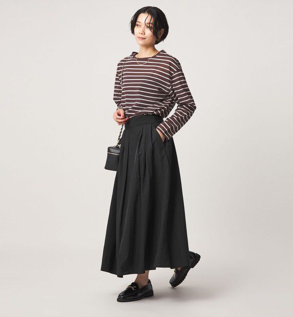 UNITED ARROWS green label relaxing「ナイロン タック フレア スカート」|フレア|