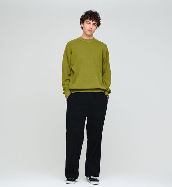 UNITED ARROWS green label relaxing「コットン カシミヤ ミラノリブ クルーネック ニット -ハンドウォッシャブル-」|ニット・セーター|