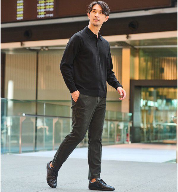 UNITED ARROWS green label relaxing「【WEB限定】JUST fit ハイゲージ ジャケイン ニットポロ」|ニット・セーター|