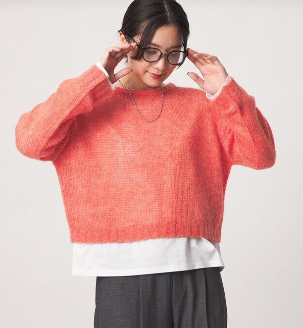 UNITED ARROWS green label relaxing「【WEB限定】＜at ease＞ ニット &times; Tシャツ セット」|ニット・セーター|PINK