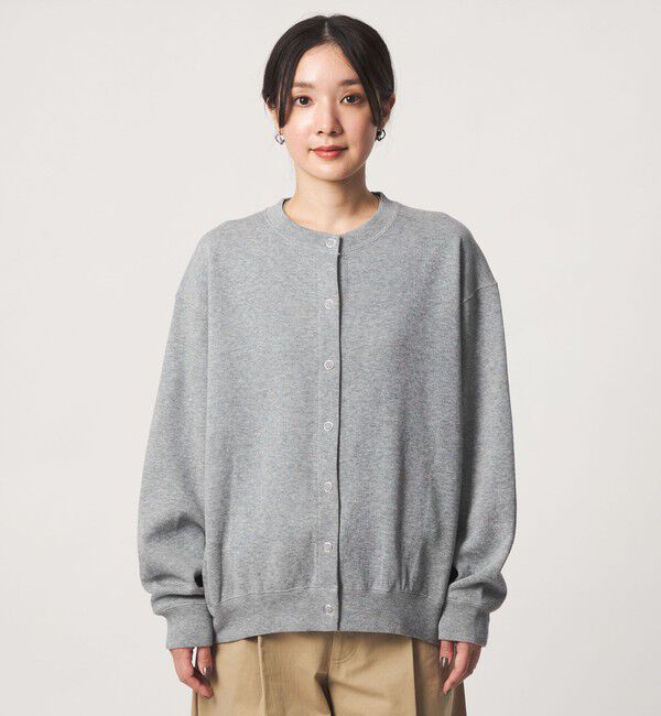 UNITED ARROWS green label relaxing「【WEB限定】＜at ease＞ダブルフェイス クルーネック カットソー カーディガン」|カーディガン|