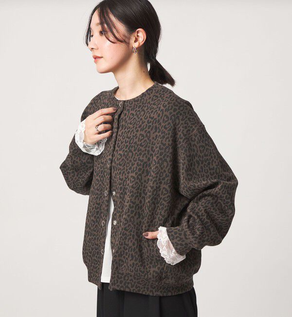 UNITED ARROWS green label relaxing「【WEB限定】＜at ease＞ダブルフェイス クルーネック カットソー カーディガン」|カーディガン|