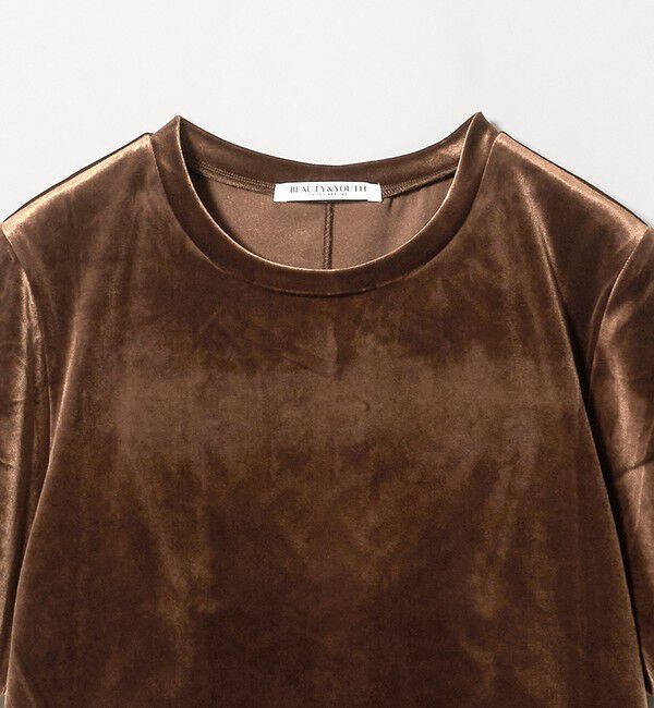 BEAUTY&YOUTH UNITED ARROWS「ベロア コンパクト ショートスリーブTシャツ」|Tシャツ・カットソー|