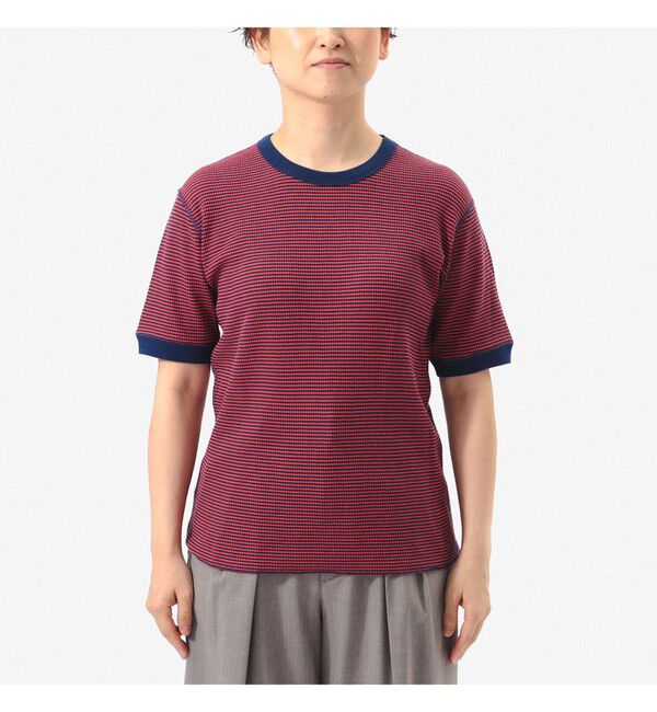BEAMSBOY「【別注】Healthknit / ワッフル ボーダー Tシャツ」|Tシャツ・カットソー|