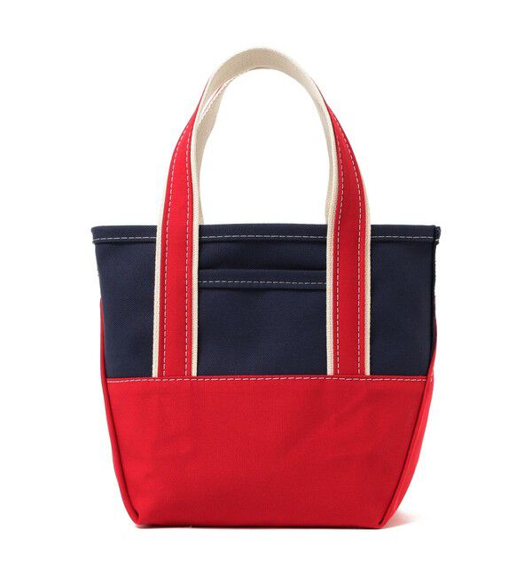 BEAMSBOY「【別注】L.L.Bean &times; BEAMS BOY / Deep Bottom Deluxe Boat and Tote S」|トートバッグ|NAVY/RED