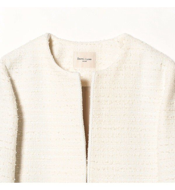 Demi-Luxe BEAMS 「ツイード クルーネック ジャケット＊」|ダッフルコート|