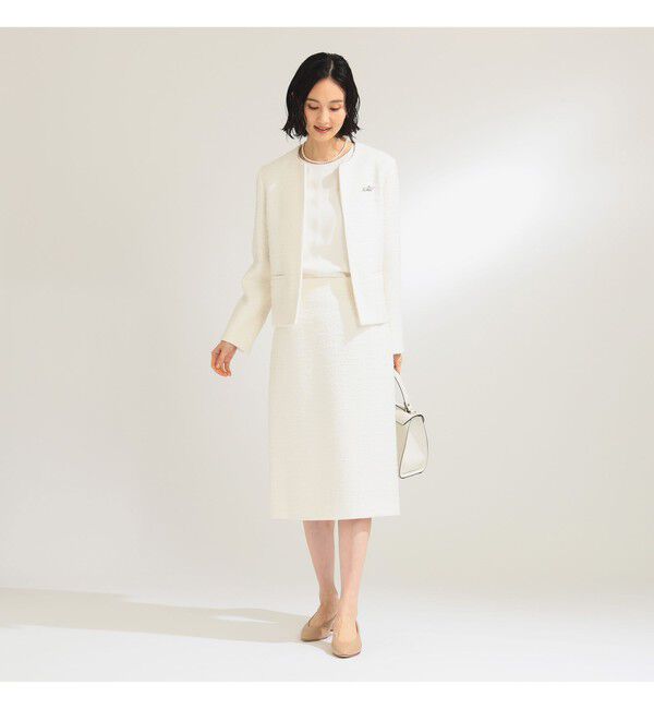 Demi-Luxe BEAMS 「ツイード クルーネック ジャケット＊」|ダッフルコート|
