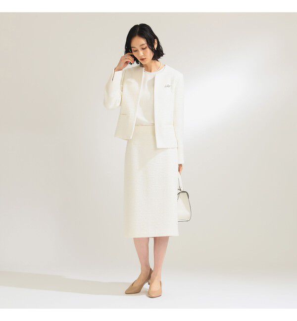 Demi-Luxe BEAMS 「ツイード クルーネック ジャケット＊」|ダッフルコート|