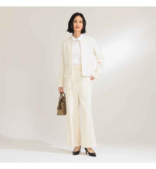 Demi-Luxe BEAMS 「ツイード クルーネック ジャケット＊」|ダッフルコート|