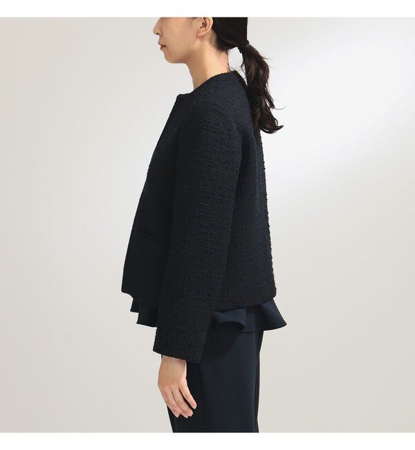 Demi-Luxe BEAMS 「ツイード クルーネック ジャケット＊」|ダッフルコート|