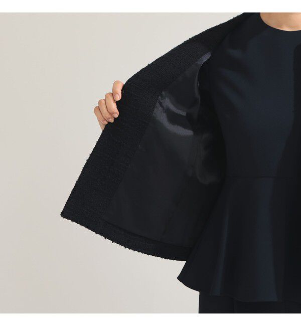 Demi-Luxe BEAMS 「ツイード クルーネック ジャケット＊」|ダッフルコート|