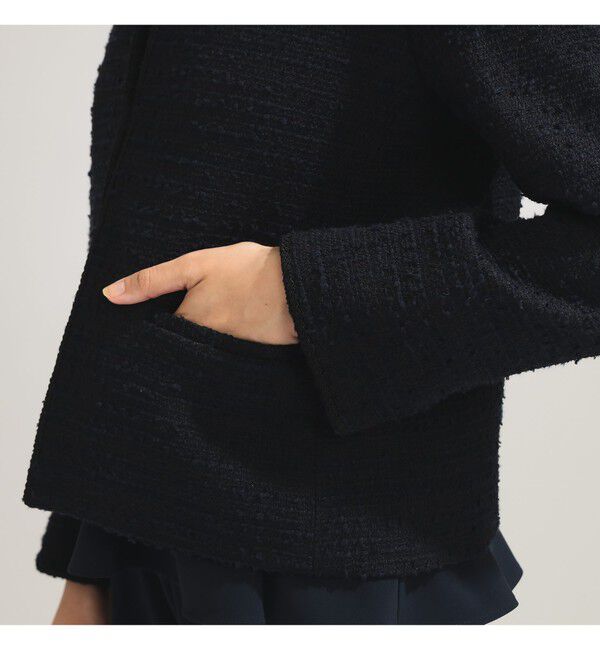 Demi-Luxe BEAMS 「ツイード クルーネック ジャケット＊」|ダッフルコート|