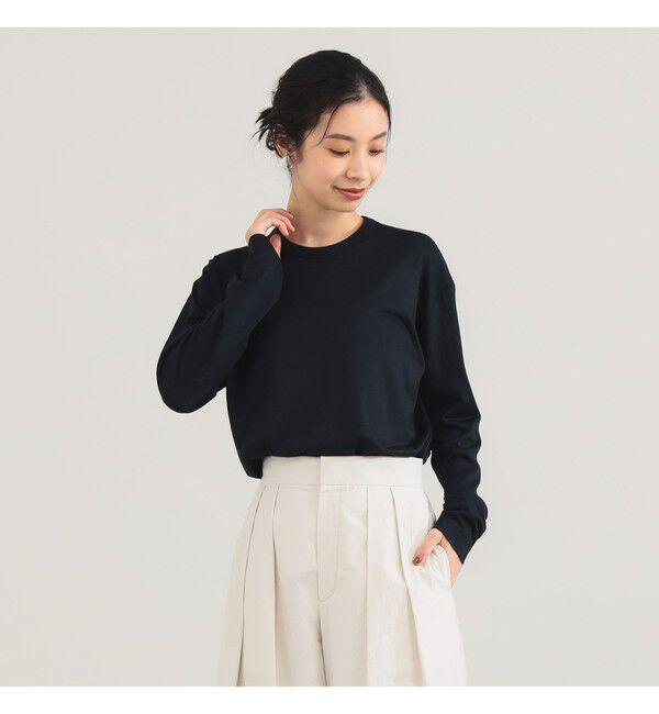 BEAMS SELECTION for WOMEN「【別注】SLOANE / ウール クルーネック ロングスリーブ プルオーバー」|Tシャツ・カットソー|
