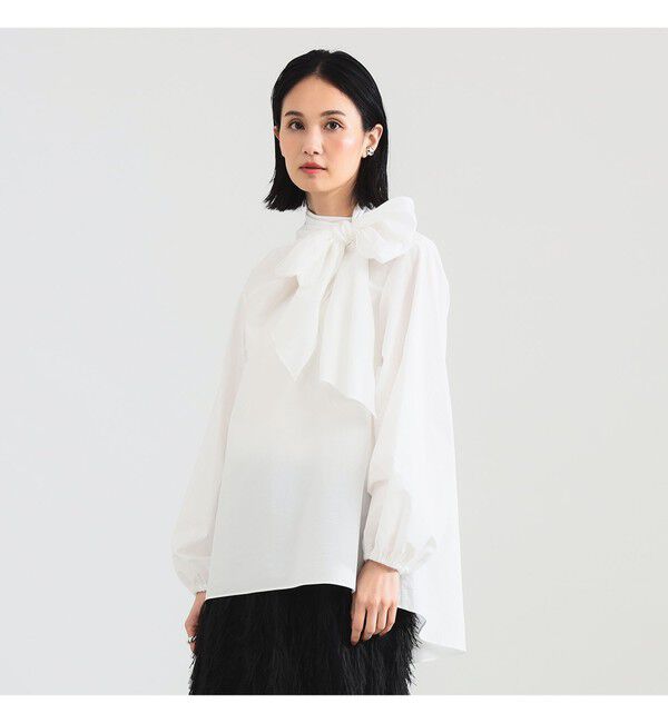 Demi-Luxe BEAMS 「【CLASSY.10月号掲載】マルチウェイ ボウタイ ブラウス」|シャツ・ブラウス|