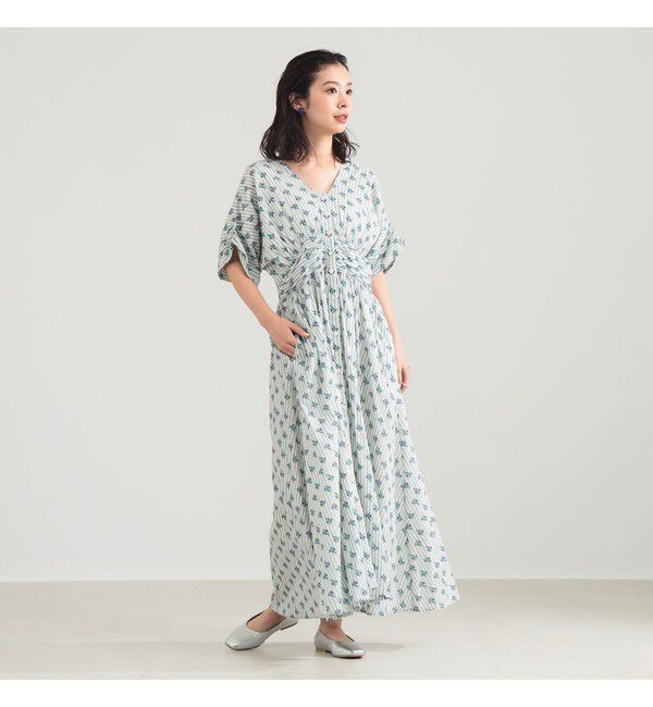 BEAMS SELECTION for WOMEN「ne Quittez pas / スモール フラワー ギャザー ワンピース」|ワンピース|