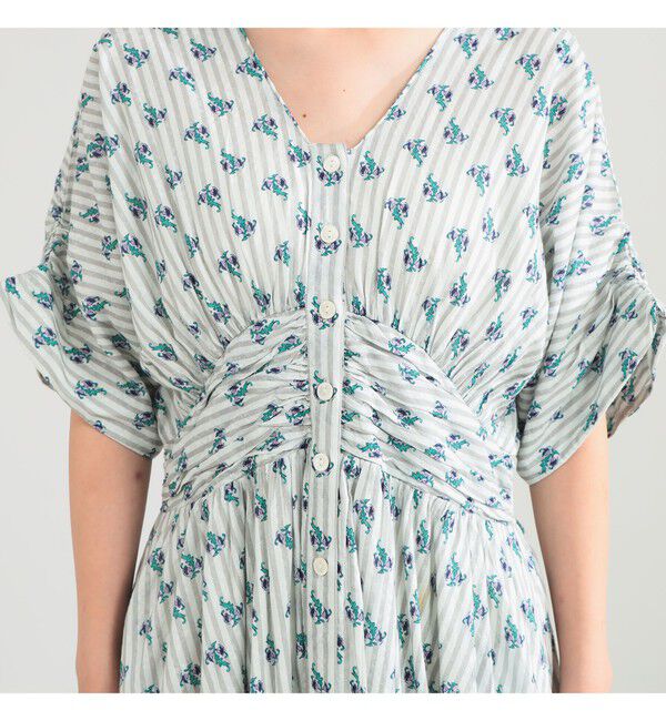 BEAMS SELECTION for WOMEN「ne Quittez pas / スモール フラワー ギャザー ワンピース」|ワンピース|