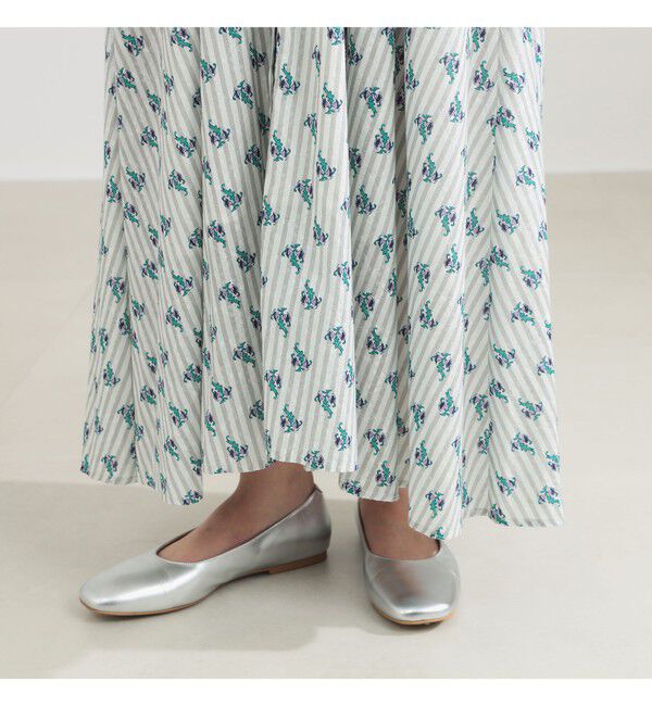 BEAMS SELECTION for WOMEN「ne Quittez pas / スモール フラワー ギャザー ワンピース」|ワンピース|
