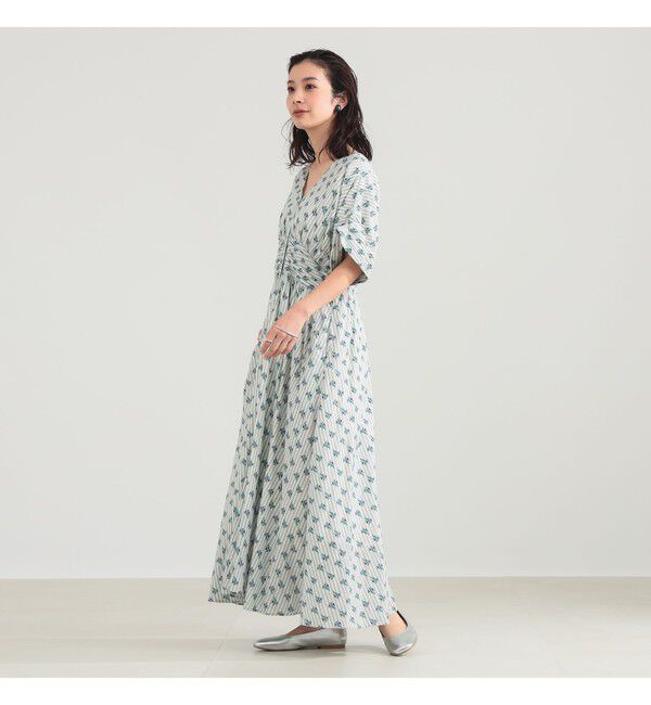 BEAMS SELECTION for WOMEN「ne Quittez pas / スモール フラワー ギャザー ワンピース」|ワンピース|